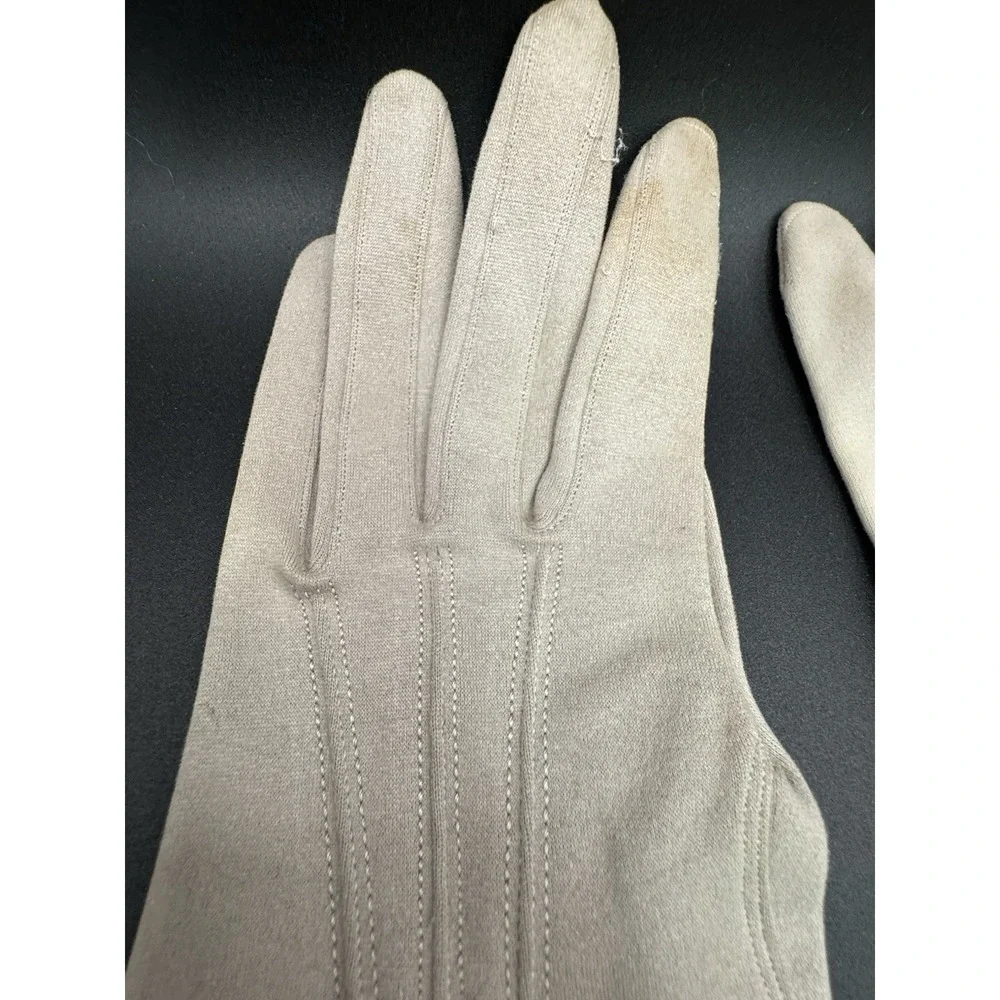 Vintage Van Raatle Suede Gloves - White Size 8 Made‎ In Saxony